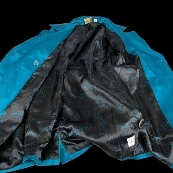 Bob Mackie Wearable Art Double Breasted Coat Belted Waist R2 - Picture 6 of 11